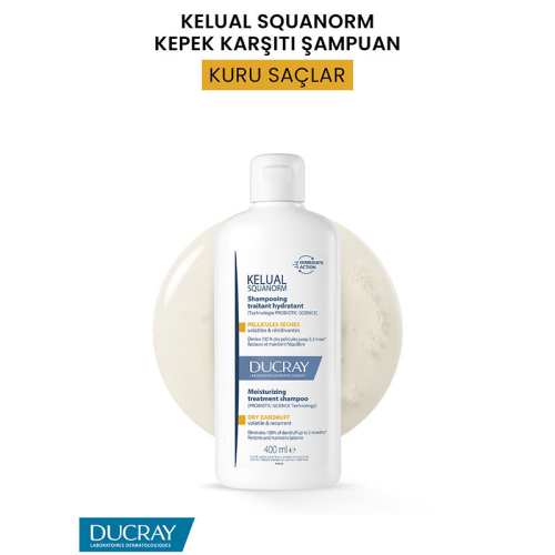 Ducray Kelual Squanorm Kuru Saçlar İçin Kepek Karşıtı Şampuan 400 ml - 3