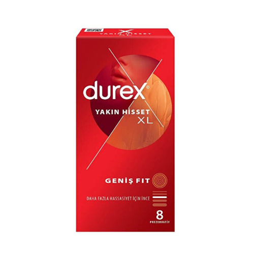 Durex Yakın Hisset XL Geniş Fit 8 Adet Prezervatif - Durex