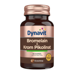 Dynavit Bromelain ve Krom Pikolinat İçeren Takviye Edici Gıda 60 Kapsül - 1