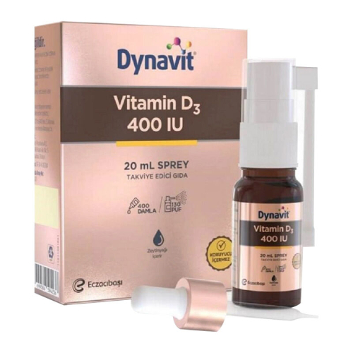 Eczacıbaşı Dynavit Vitamin D3 400 IU Takviye Edici Gıda Sprey 20 ml - 1