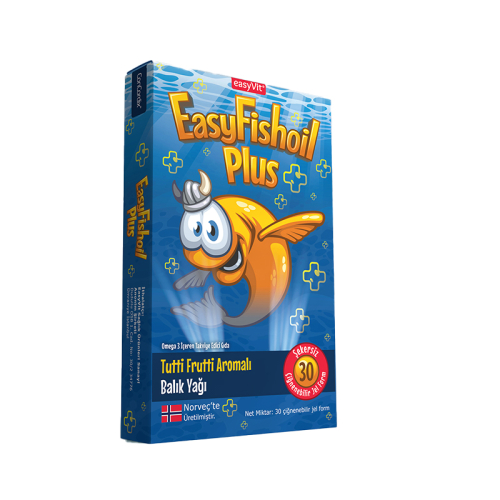 Easy Fish Oil Plus Tutti Frutti Aromalı Balık Yağı 30 Çiğnenebilir Jel - EasyVit