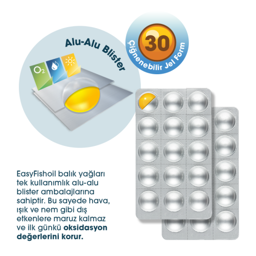 Easy Fish Oil Plus Tutti Frutti Aromalı Balık Yağı 30 Çiğnenebilir Jel - 2