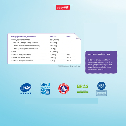 Easy Fish Oil Q Kids Çiğnenebilir 30 Tablet - 5