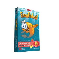 Easy Fish Oil Çilek ve Limon Aromalı Balık Yağı ve D Vitamini 30 Çiğnenebilir Jel - 1