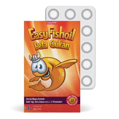 Easy Fish Oil Beta Glukan Çiğnenebilir 30 Jel Form - EasyVit