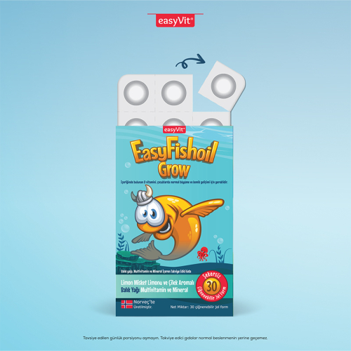 Easy Fish Oil Grow 30 Adet Çiğnenebilir Jel Form - 2