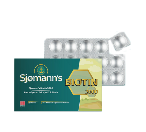 Sjomann’s Biotin 3000 İçeren Takviye Edici Gıda 30 Adet Çiğnenebilir Jel Form - EasyVit