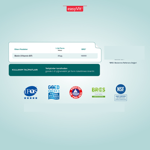 Sjomann’s Biotin 3000 İçeren Takviye Edici Gıda 30 Adet Çiğnenebilir Jel Form - 4