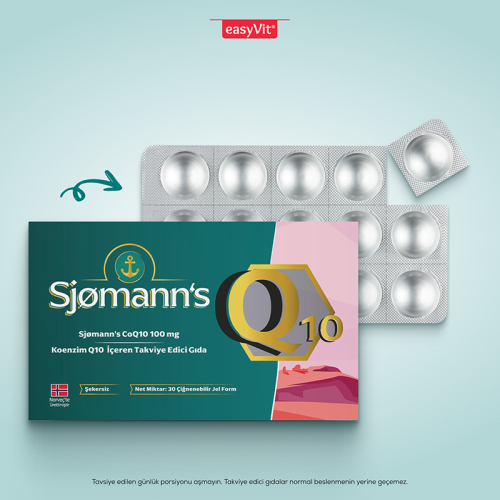 Sjomann’s CoQ10 100 mg İçeren Takviye Edici Gıda 30 Adet Çiğnenebilir Jel Form - 2