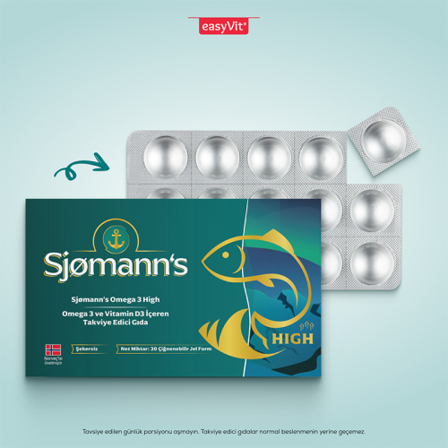 Sjomann’s Omega 3 ve Vitamin D3 İçeren Takviye Edici Gıda 30 Adet Çiğnenebilir Jel Form - 2