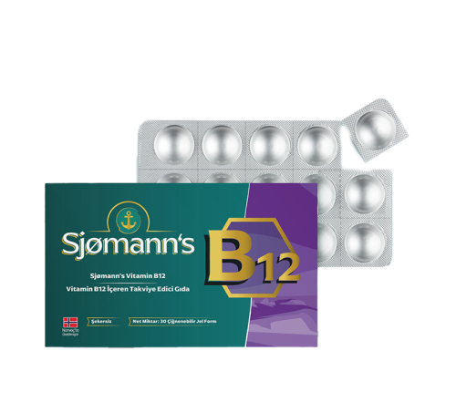 Sjomann’s Vitamin B12 İçeren Takviye Edici Gıda 30 Adet Çiğnenebilir Jel Form - EasyVit