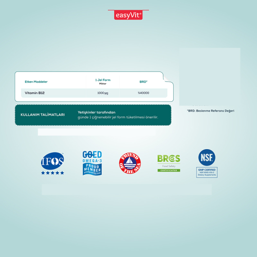 Sjomann’s Vitamin B12 İçeren Takviye Edici Gıda 30 Adet Çiğnenebilir Jel Form - 6