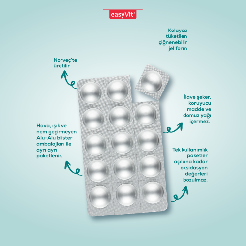 Sjomann’s Vitamin D3 ve K2 İçeren Takviye Edici Gıda 30 Adet Çiğnenebilir Jel Form - 5