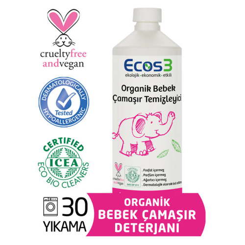 Ecos 3 Organik Bebek Çamaşır Temizleyici 1050 ml - 1