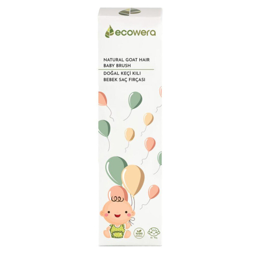 Ecowera Doğal Keçi Kılı Bebek Saç Fırçası - Ecowera