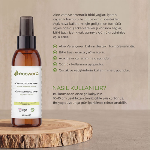 Ecowera Organik Vücut Koruyucu Sprey 125 ml - 6