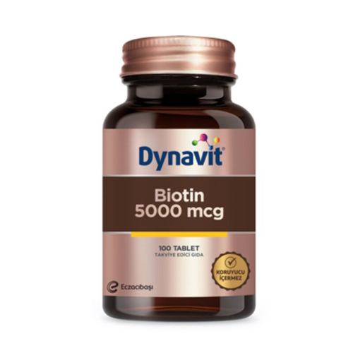 Eczacıbaşı Dynavit Biotin 5000 mcg Takviye Edici Gıda 100 Tablet - Dynavit