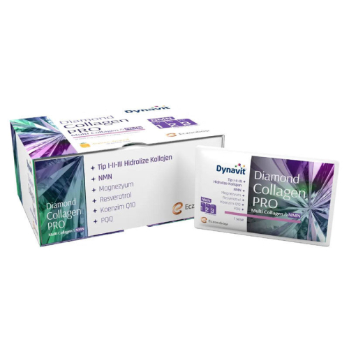 Eczacıbaşı Dynavit Diamond Collagen PRO Multi Collagen ve NMN 30 Günlük Saşe - Ananas Aromalı - Dynavit