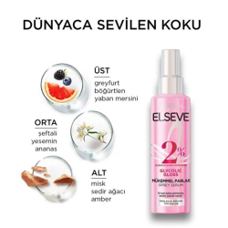 Elseve Glycolic Gloss Mükemmel Parlaklık Veren Saç Bakım Sprey Serumu 150 ml - 4