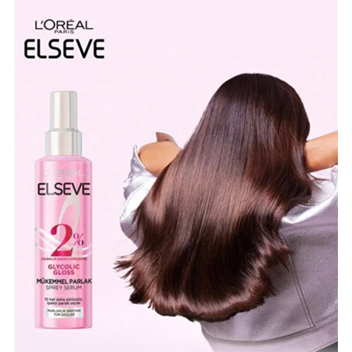 Elseve Glycolic Gloss Mükemmel Parlaklık Veren Saç Bakım Sprey Serumu 150 ml - 2