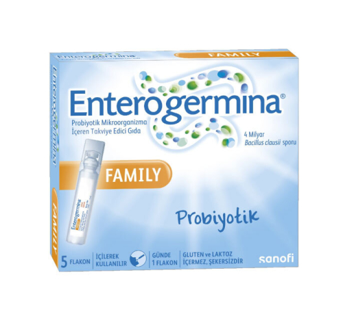 Enterogermina Family Probiyotik Mikroorganizma İçeren Takviye Edici Gıda 5 Flakon - Enterogermina