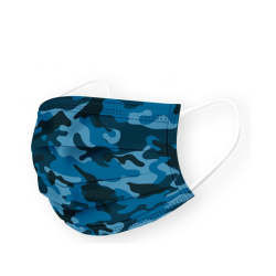 Esquire Maske 50 Adet - Mavi Kamuflaj Yetişkin - 1