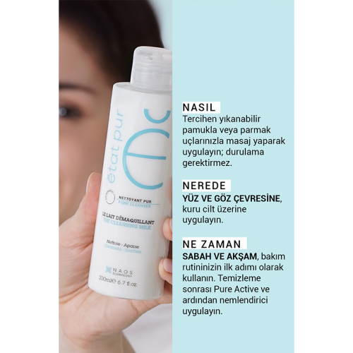 Etat Pur Pure Cleanser Besleyici Nazik Yüz Temizleme Sütü 200 ml Kuru ve Hassas Cilt - 7