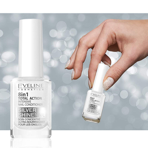 Eveline Silver Shine Intensive Nail Conditioner 8 in 1 Total Action 12 ml - 2