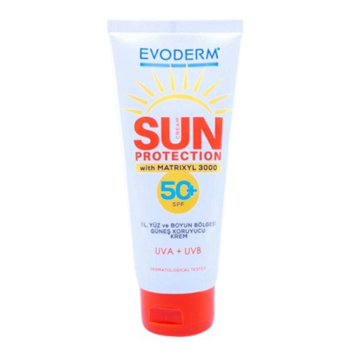 Evoderm Sunscreen Cream Güneş Koruyucu Krem Spf+50 100 ml - Evoderm