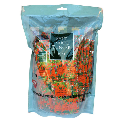 Eyüp Sabri Tuncer Bodrum Mandalinası Kolonyalı Mendil 150 Adet -Küçük Boy - Eyüp Sabri Tuncer
