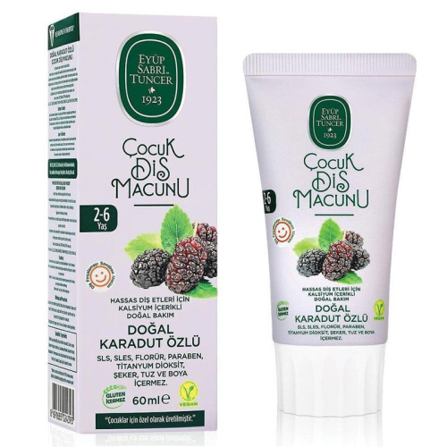 Eyüp Sabri Tuncer Doğal Karadut Özlü 2-6 Yaş Diş Macunu 60 ml - Eyüp Sabri Tuncer