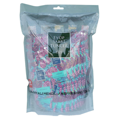 Eyüp Sabri Tuncer Okyanus Kolonyalı Mendil 150 adet- Küçük Boy - Eyüp Sabri Tuncer