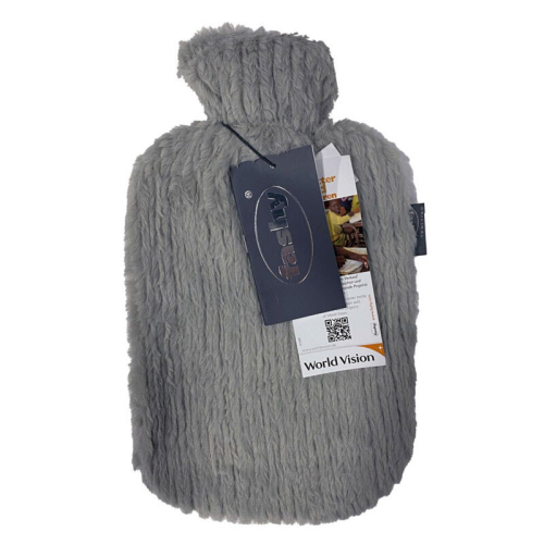 Fashy Termofor Kılıflı Kürk Sıcak Su Torbası - Gri 2L - Fashy