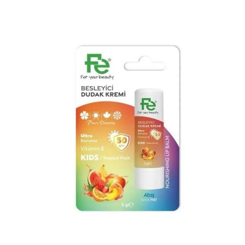 Fe Kids Besleyici Dudak Kremi SPF50 Tropical Fruit 5gr - 1