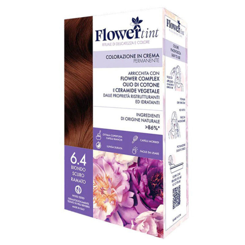 Flowertint Colorazione In Crema Saç Boyama Kiti 6.4 Koyu Kumral Sarışın - FlowerTint