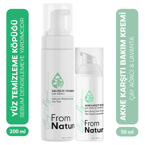 From Natura Akneye Eğilimli Ciltler İçin Bakım Seti - From Natura