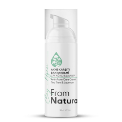 From Natura Çay Ağacı ve Lavanta Akne ve Siyah Nokta Karşıtı Bakım Kremi 50 ml - 1