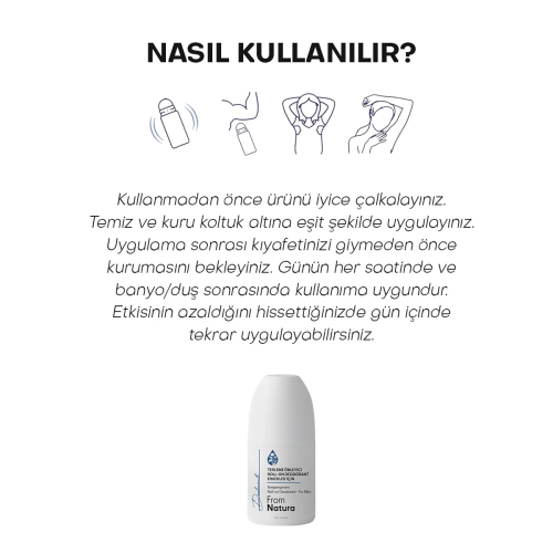 From Natura Erkekler İçin Terleme Önleyici Roll-on Deodorant 75 ml - 5