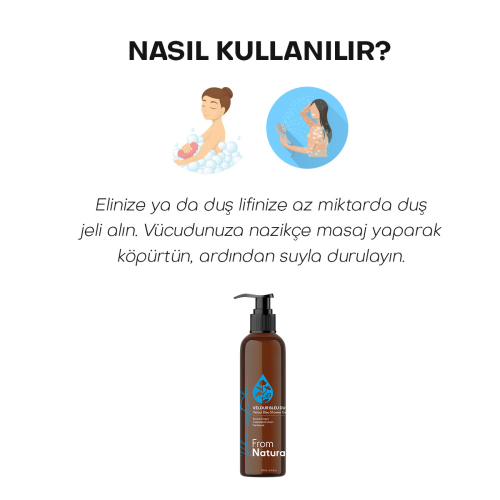 From Natura Velour Bleu Duş Jeli 200 ml - 4