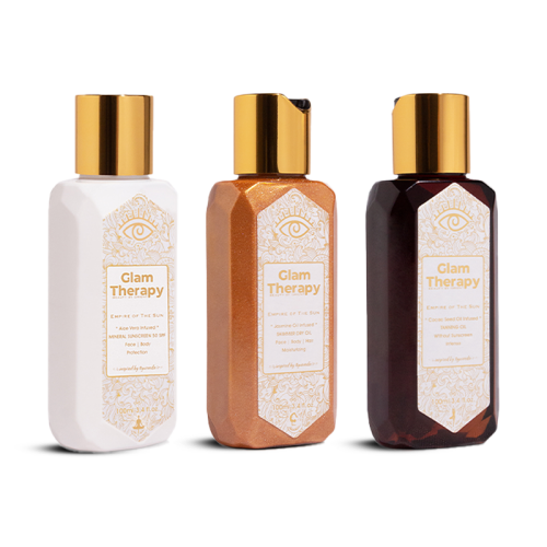 Glam Therapy Empire Of The Sun Serisi 3lü Set - Kozmetik Çanta Hediyeli - Glam Therapy