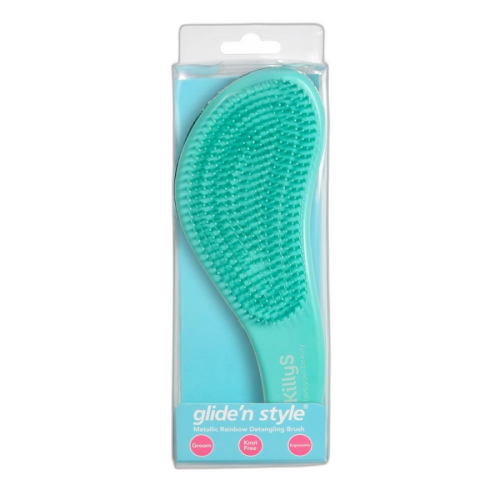 Gliden Style Metalik Gökkuşağı Ergonomik Açma Tarama Fırçası - Gliden Style