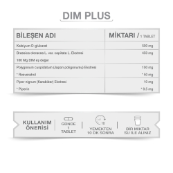 Goodday DIM PLUS Kalsiyum D Glukarat Takviye Edici Gıda 60 Tablet - 3