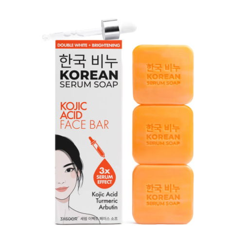 Greenlabel Korean Serum Soap Kojic Acid Face Bar 3x60 gr - Greenlabel