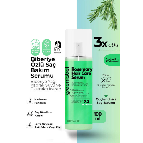 Greenlabel Rosemary Biberiye Özlü Saç Bakım Serumu 100 ml - 2