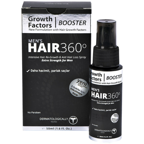Hair 360 Booster Mens Hair Spray 50ml - Erkekler için Saç Spreyi - KRC Derma