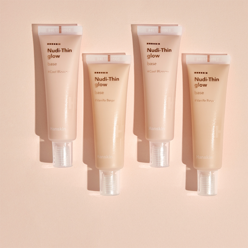 Hanskin Nudi Thin Glow Base - Vanilla Beige 30 ml - 2