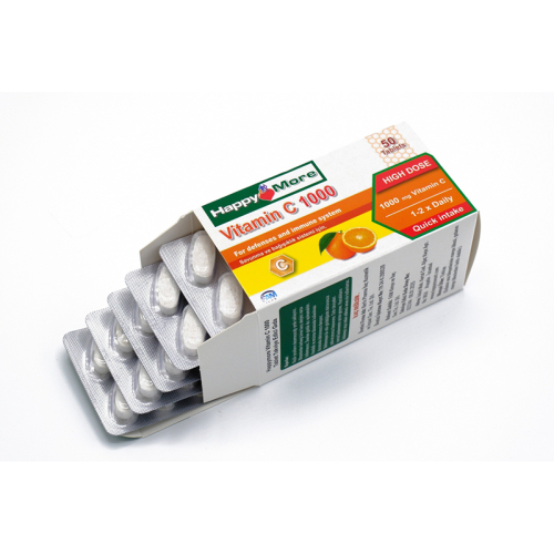 HappyMore Vitamin C Takviye Edici Gıda 50 Tablet - HappyMore