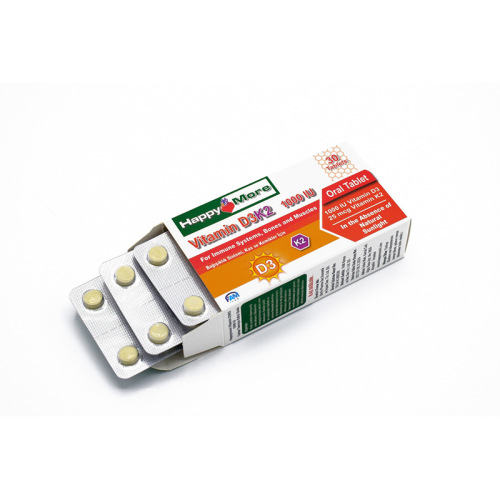 HappyMore Vitamin D3K2 Takviye Edici Gıda 30 Tablet - HappyMore