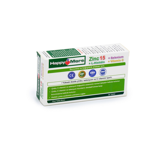 HappyMore Zinc Takviye Edici Gıda 30 Tablet - 5