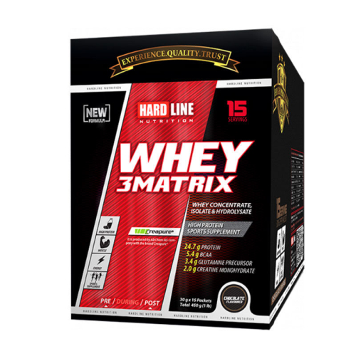 Hardline Whey 3Matrix Çikolata 30 g x 15 Adet 450 g - Hardline